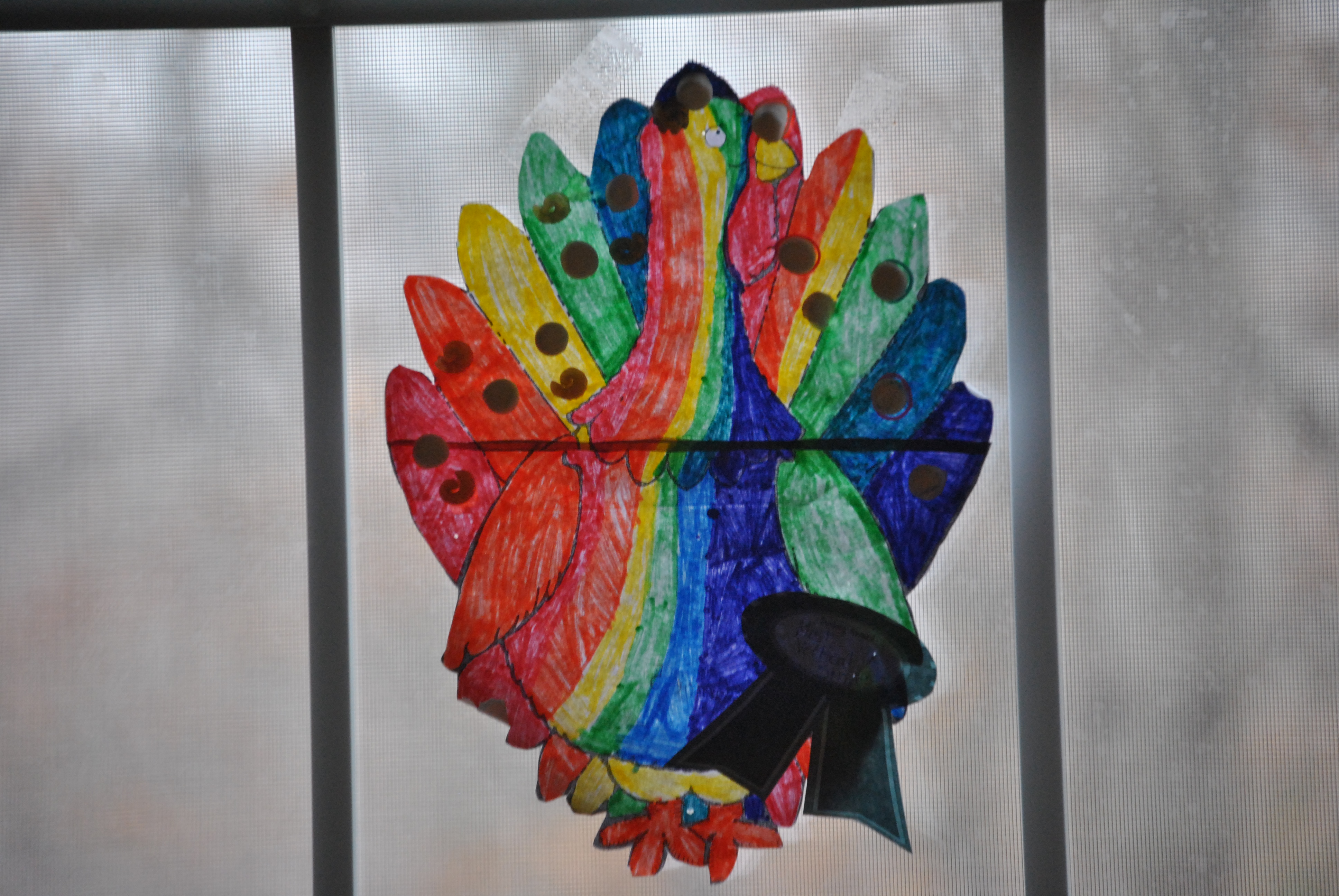How can I decorate a paper turkey?