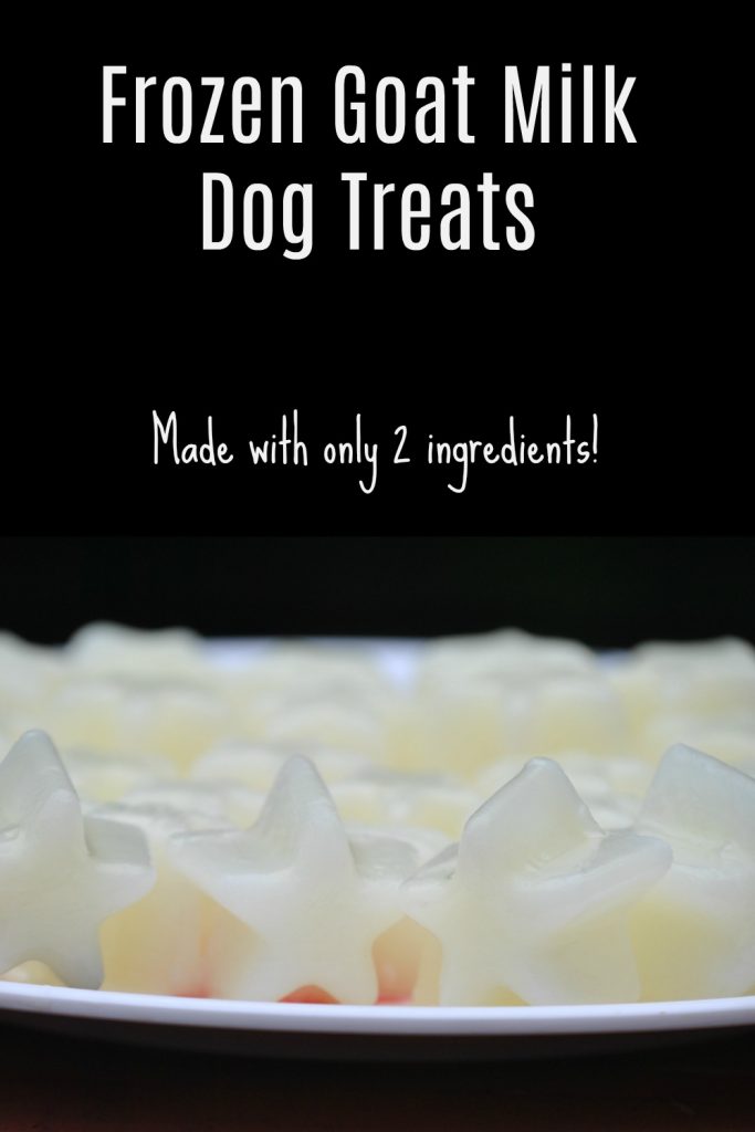 frozen goat milk dog treats made with 2 ingredients