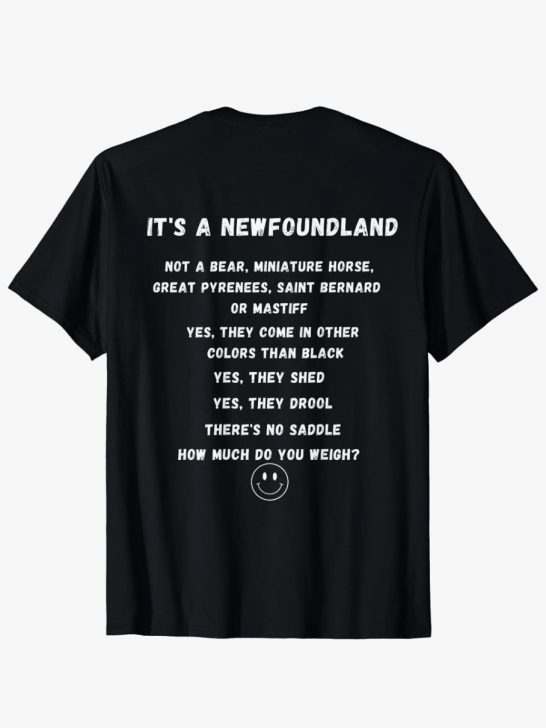 Newfoundland dog walking answer guide shirt