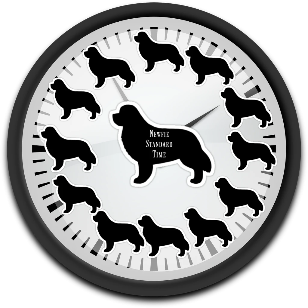 newfoundland dog clock