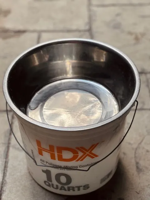 DIY bucket bowl and ice bowl for dogs
