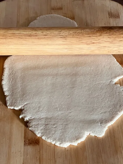 rolling out salt dough