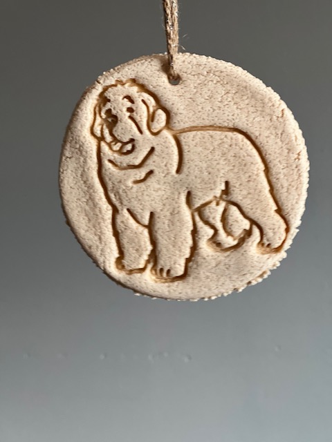 DIY salt dough dog ornaments with cookie cutters