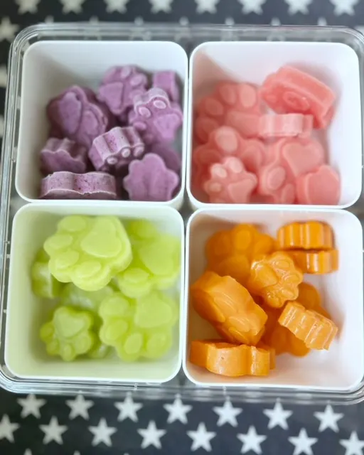 DIY frozen dog treats stored in freezer safe container