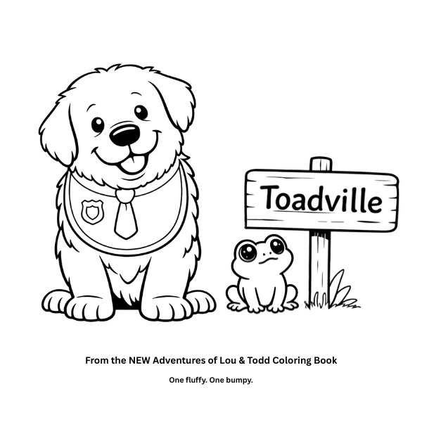 free Newfoundland dog coloring page