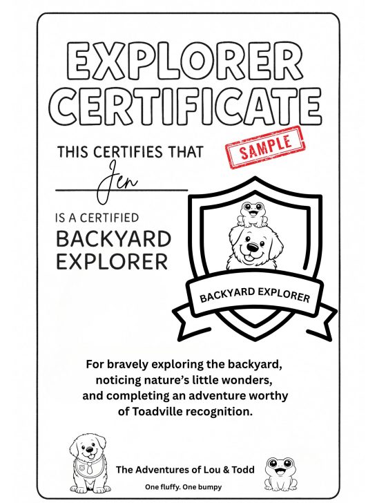 Free Backyard Explorer Scavenger Hunt + Certificate For Kids (Printable PDF)